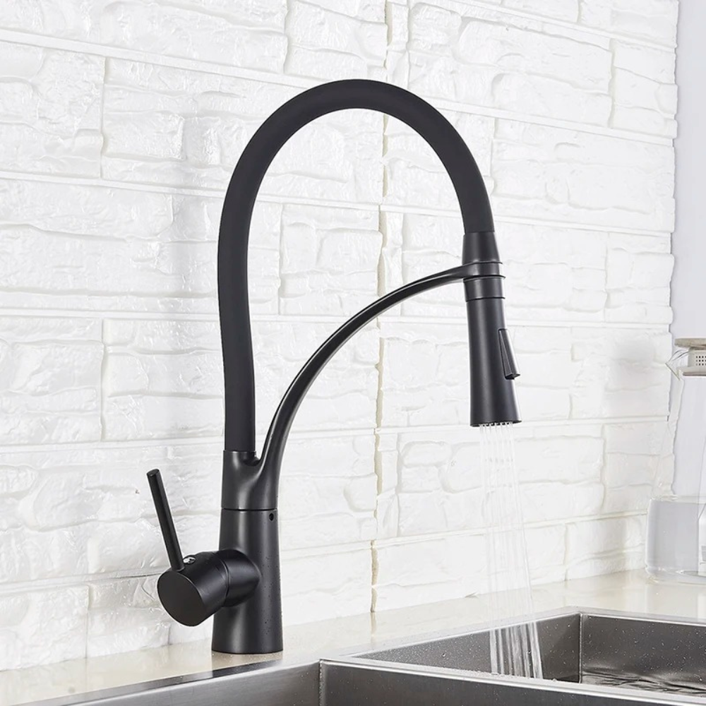 Modern Brass Kitchen Mixer Tap | Pull Out Spray & Dual Spray Modes 0